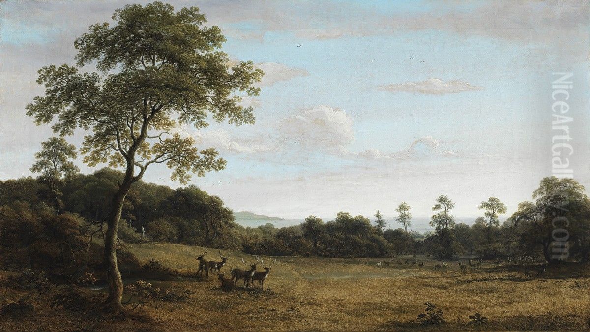 View in Mount Merrion Park Oil Painting by William Ashford