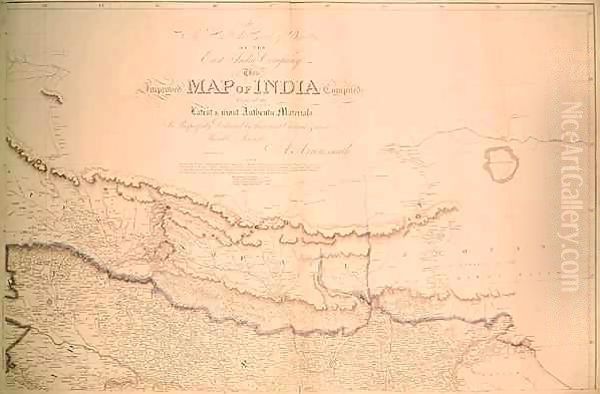 Map of India Oil Painting by Aaron Arrowsmith