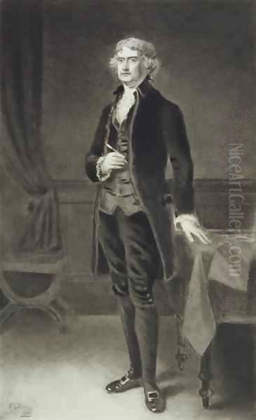 Thomas Jefferson, 3rd President of the United States of America Oil Painting by Eliphalet Andrews