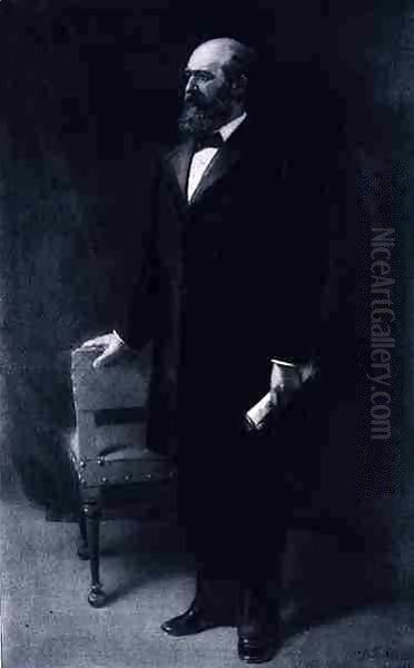James A. Garfield, 20th President of the United States of America Oil Painting by Eliphalet Andrews