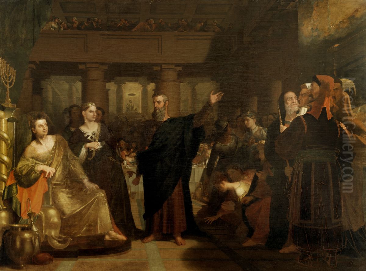 Belshazzar's Feast Oil Painting by Washington Allston