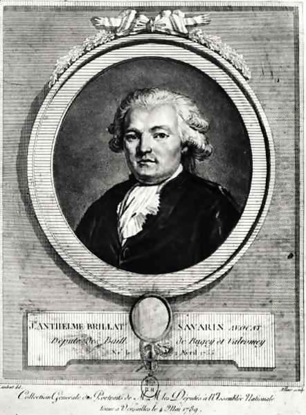 Portrait of Jean-Anthelme Brillat-Savarin (1755-1826) Oil Painting by Louis Jean Allais