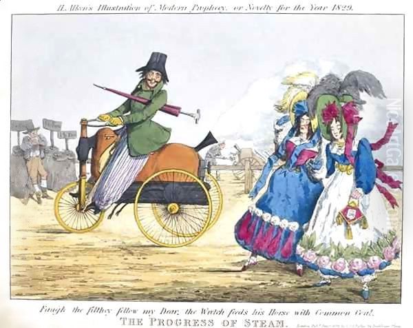 The Progress of Steam Oil Painting by Henry Thomas Alken