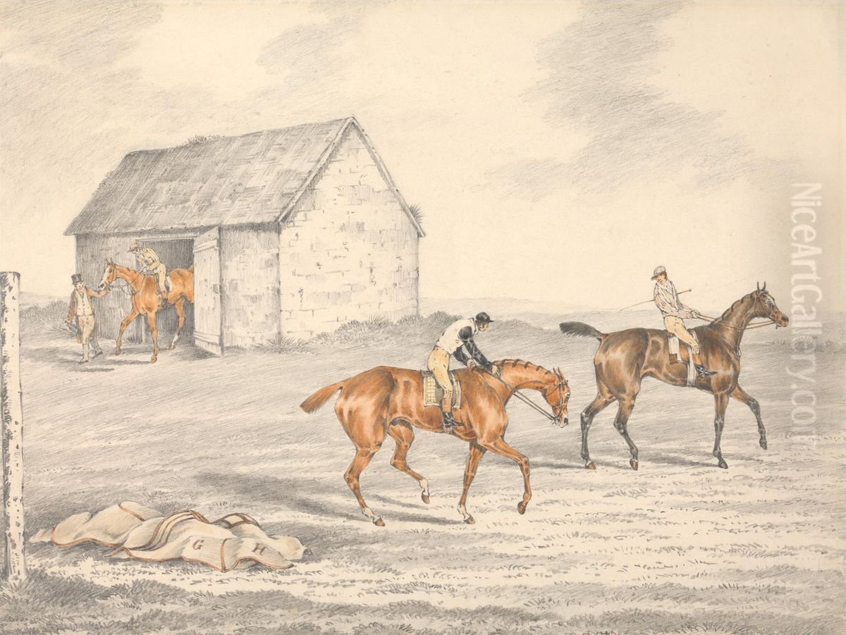 Preparing to Start Oil Painting by Henry Thomas Alken