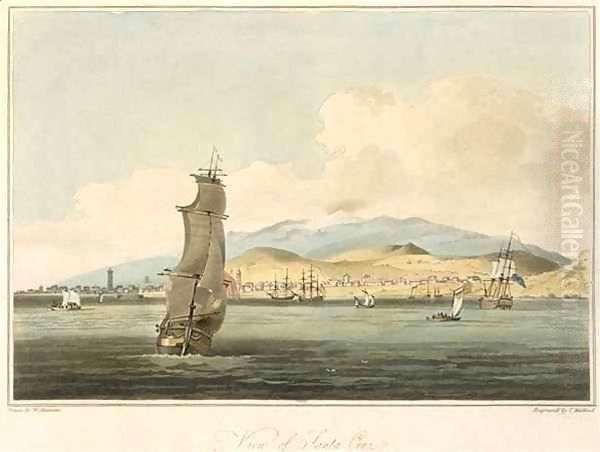 View of Santa Cruz Oil Painting by William Alexander