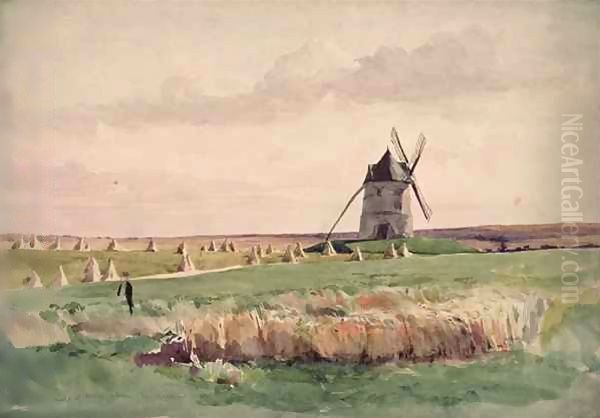 The Battlefield of Crecy Oil Painting by John Absolon