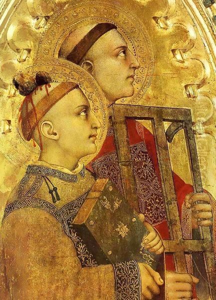 Saint Stephen and Saint Laurence Oil Painting by Giovanni Da Milano