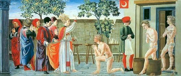 Saint Nicolas Resurrects Tree Murdered Youths Oil Painting by Giovanni di Francesco