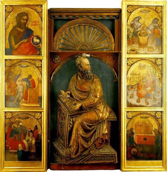 Polyptych of Saint John Oil Painting by Jacobello Del Fiore