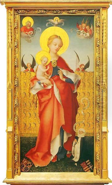 Madonna with a Violet Oil Painting by Stefan Lochner