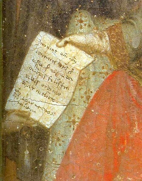 Carmine Altarpiece Pope John XXII Approving the Carmelite Rule detail 2 Oil Painting by Pietro Lorenzetti