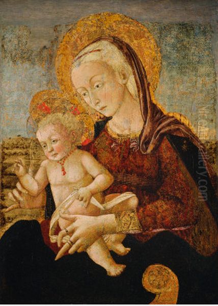 Madonna and Child Oil Painting by Pier Francesco Fiorentino