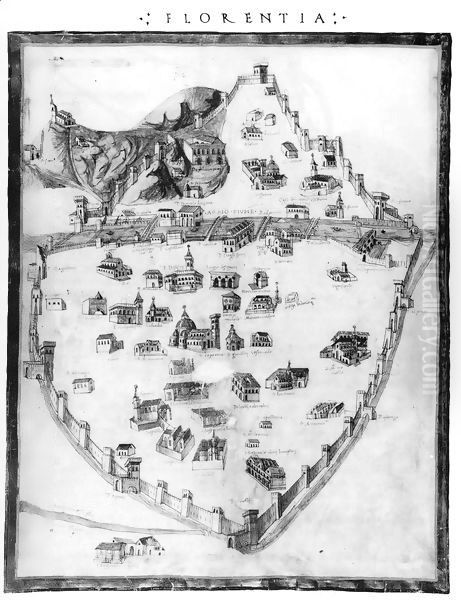 View of Florence Oil Painting by Piero di Alvaro