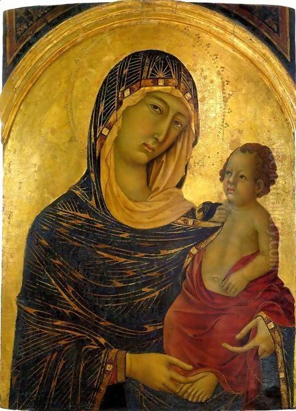 Madonna and Child Oil Painting by Segna Di Buonaventure