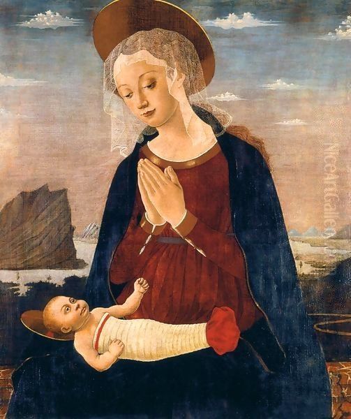 Virgin and Child Oil Painting by Baldovinetti Alessio
