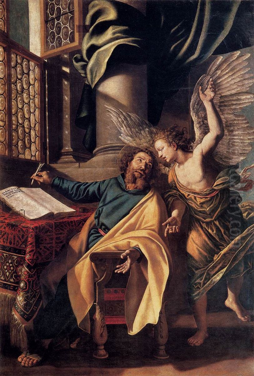 St Matthew and the Angel Oil Painting by Vincenzo Campi