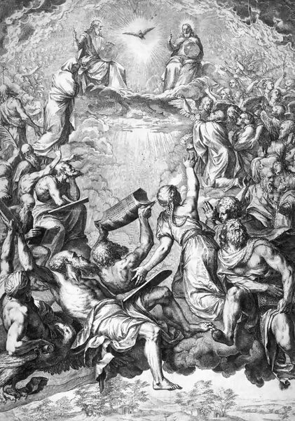 The Trinity in Glory Oil Painting by Cornelis Cort