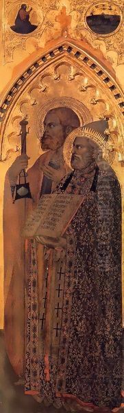 Ognissanti Polyptych lateral panel 5 Oil Painting by Giovanni Da Milano