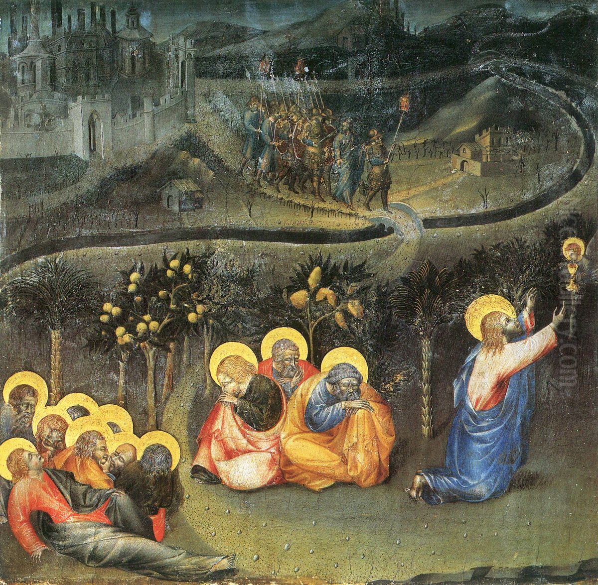 Christ in the Garden of Gethsemane Oil Painting by Giovanni di Paolo