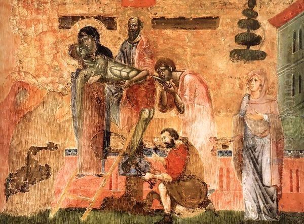 Deposition Oil Painting by Guido Da Siena