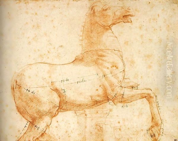 Study of a Sculpture of a Horse Oil Painting by Raphael