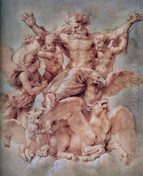 Vision of Ezekiel Oil Painting by (studio of) Rubens, Peter Paul