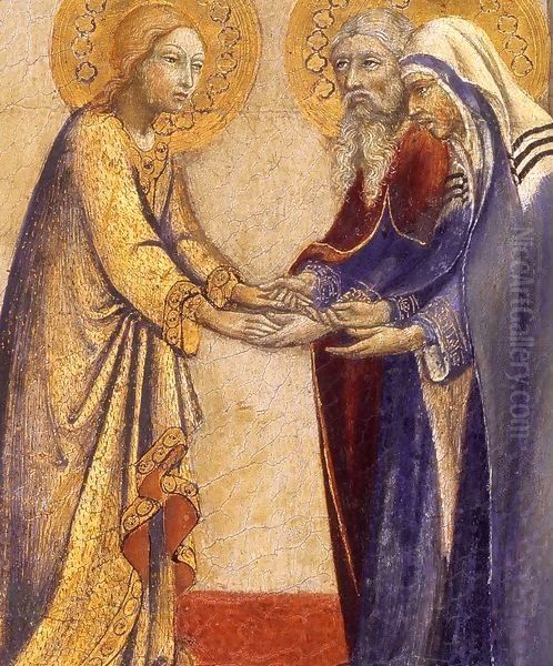 Return of the Virgin (detail) Oil Painting by Sano Di Pietro