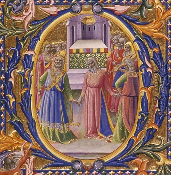 The Dance of King David before the Ark of the Covenant Oil Painting by Zanobi Strozzi