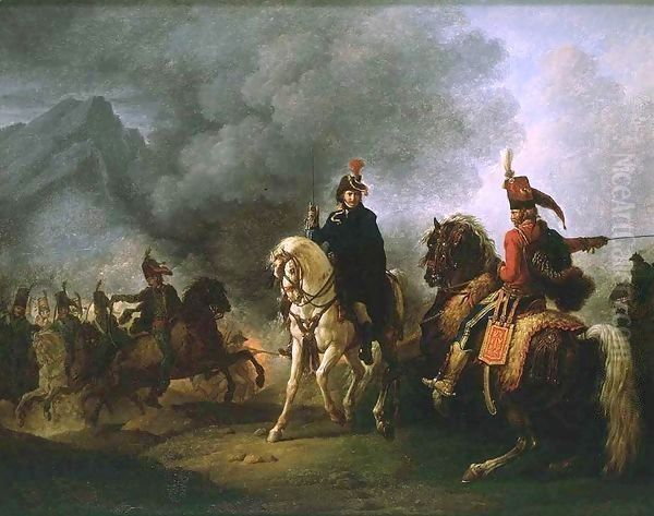 A General with his Aide de Camp Oil Painting by Carle Vernet