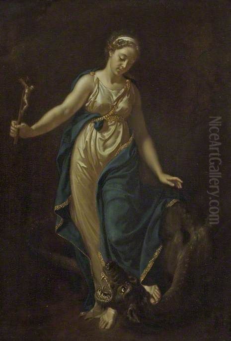 Saint Margaret and the dragon Oil Painting by Adriaen Van Der Werff