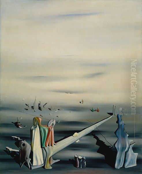 The Satin Tuning Fork, 1940 Oil Painting by Yves Tanguy