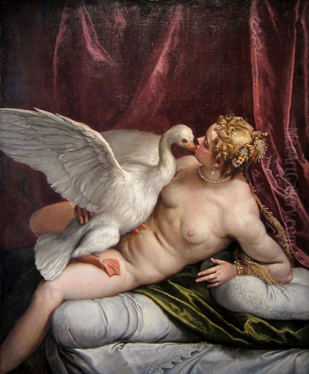 Leda and the Swan Oil Painting by Paolo Veronese (Caliari)