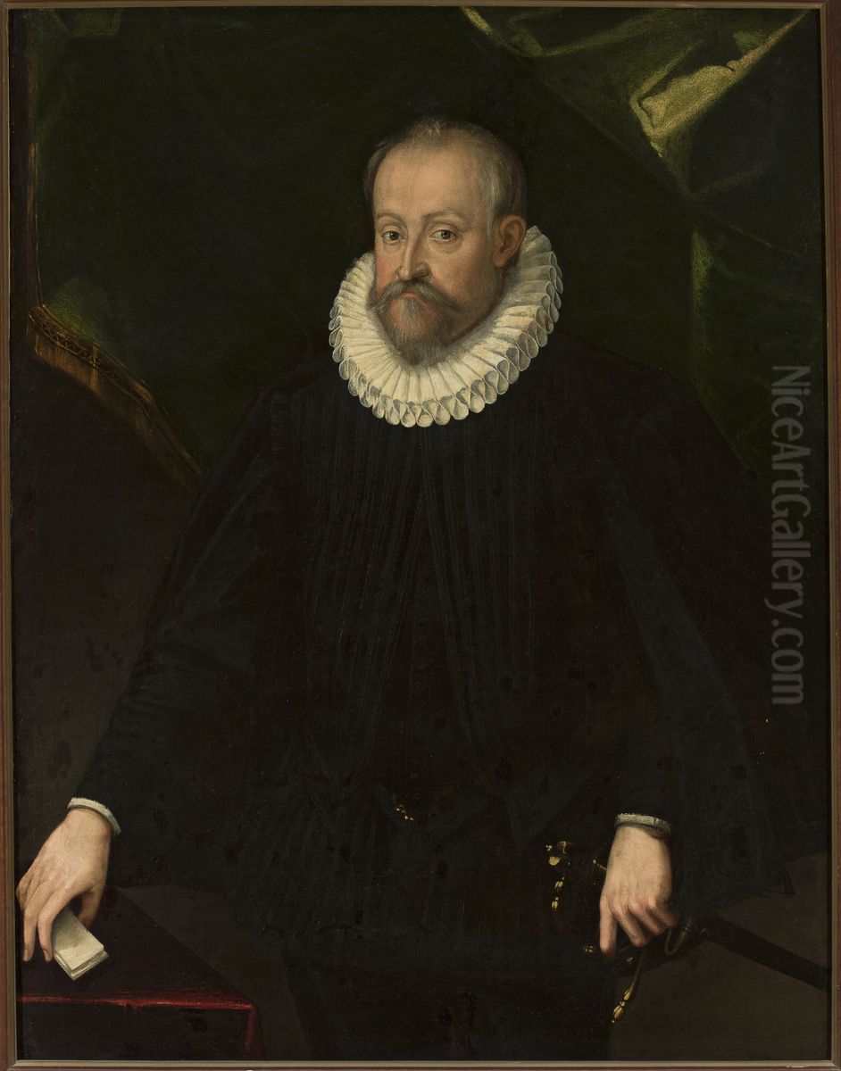 Portrait Of A Man Oil Painting by Hans Von Aachen