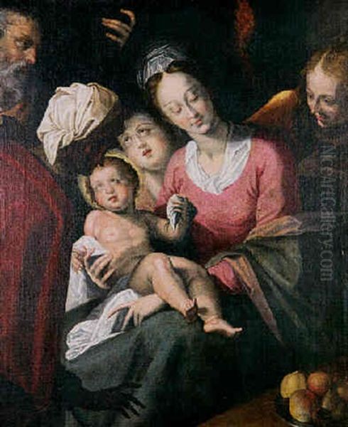 La Sainte Famille Oil Painting by Hans Von Aachen