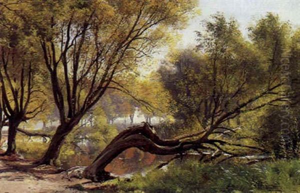 Parti Fra Classen Have, Forar Oil Painting by Carl Frederik Peder Aagaard