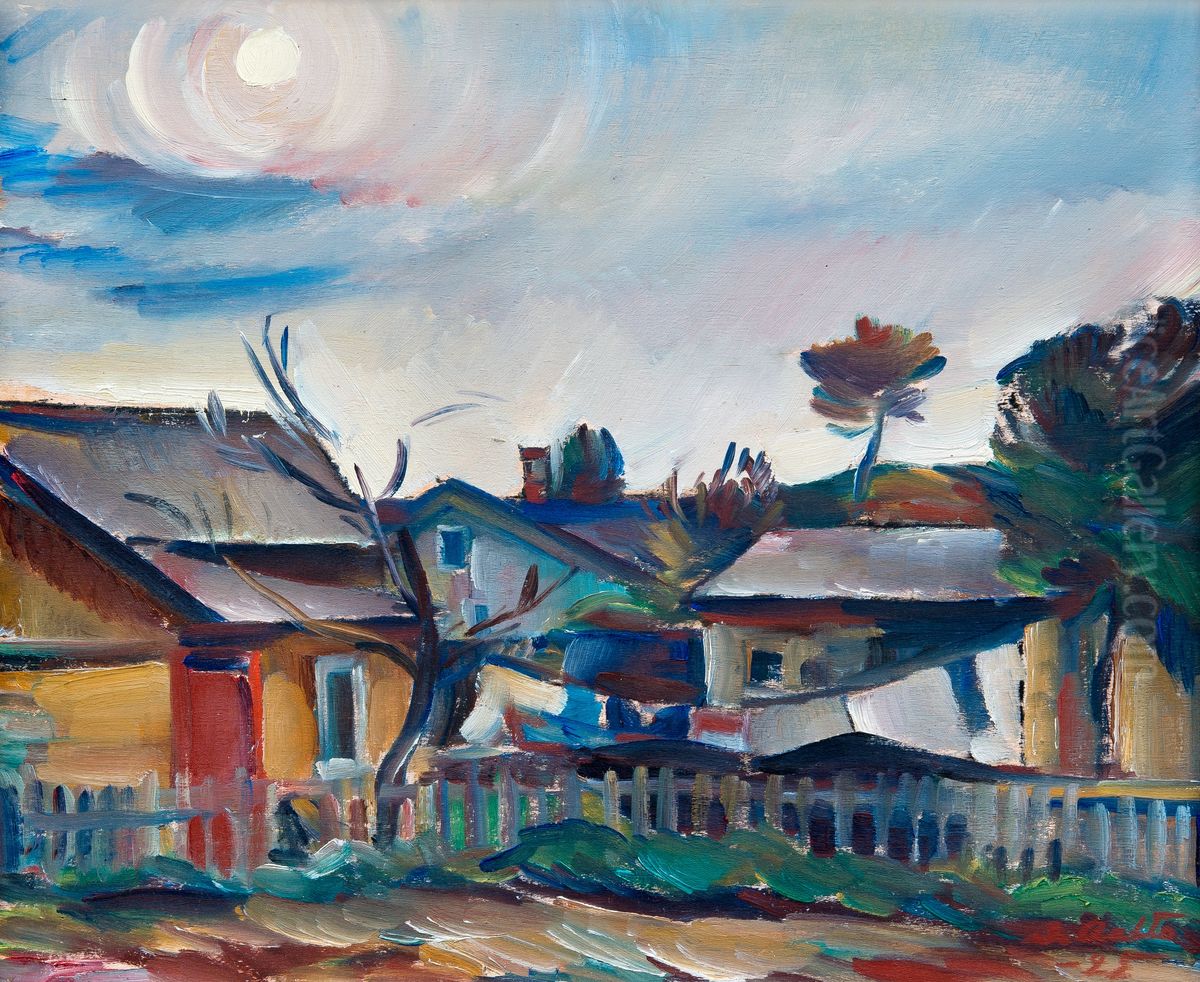 Motif From Suursaari Oil Painting by Ilmari Aalto