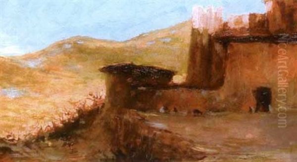 Casbah D'asni Oil Painting by Felipe Barantes Abascal
