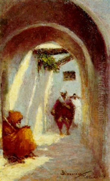 Ruelle De La Casbah, Tetouan Oil Painting by Felipe Barantes Abascal
