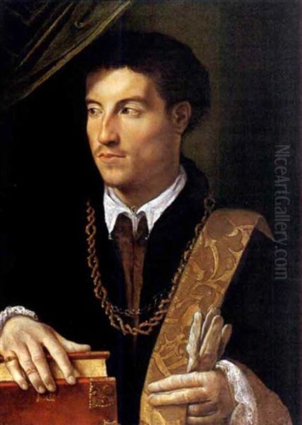 Ritratto Di Gentiluomo Oil Painting by Nicolo dell' Abbate