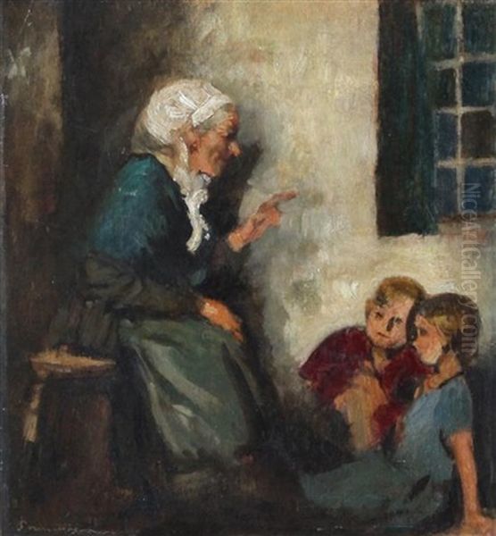The Storyteller Oil Painting by Salomon Van Abbe
