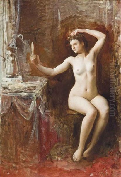 In The Boudoir Oil Painting by Louise Abbema