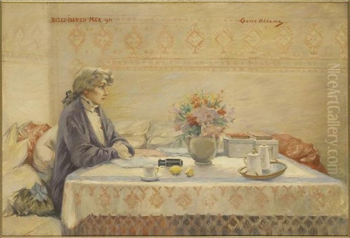 Portrait Of Sarah Bernhardt Oil Painting by Louise Abbema