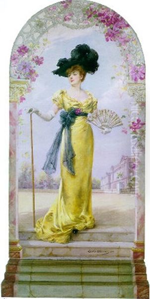 Portrait Of Madame Duvelleroy Oil Painting by Louise Abbema