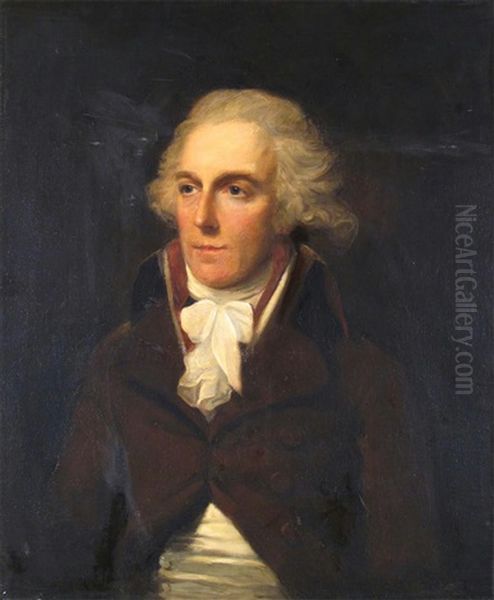 A Gentleman In A Brown Coat And Stock Oil Painting by Lemuel-Francis Abbott