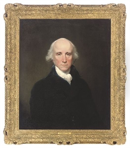 Portrait Of Warren Hastings, Governor-general Of Bengal, In A Blue Coat And White Stock Oil Painting by Lemuel-Francis Abbott