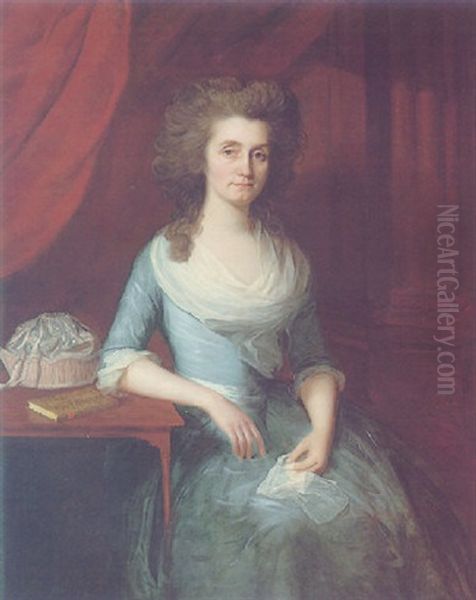 Portrait Of Elizabeth Wilson, Wife Of Bishop Andrew Downe Oil Painting by Lemuel-Francis Abbott