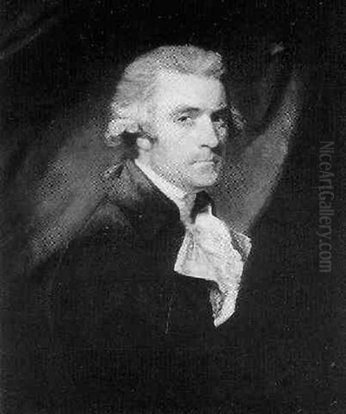 Portrait Of A Gentleman, Bust Lenght, Wearing A Black Jacket Oil Painting by Lemuel-Francis Abbott