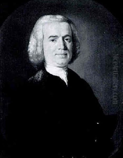 Portrait Of Archibald Trotter, Half Length, Wearing A Black Coat And Holding A Tricorn Hat Oil Painting by Lemuel-Francis Abbott