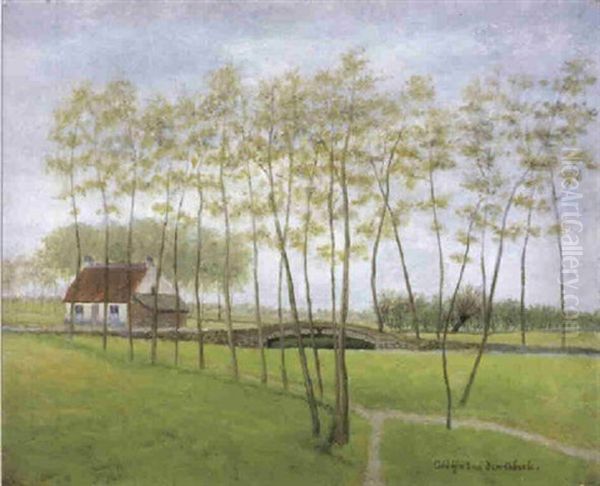 Nabij De Brug Oil Painting by Albijn van der Abeele