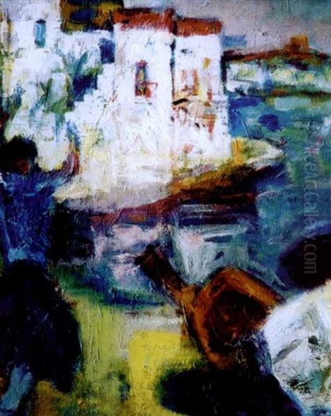 Danseuse De Flamenco Oil Painting by Simon Claude (Vanier) Abramovitsch